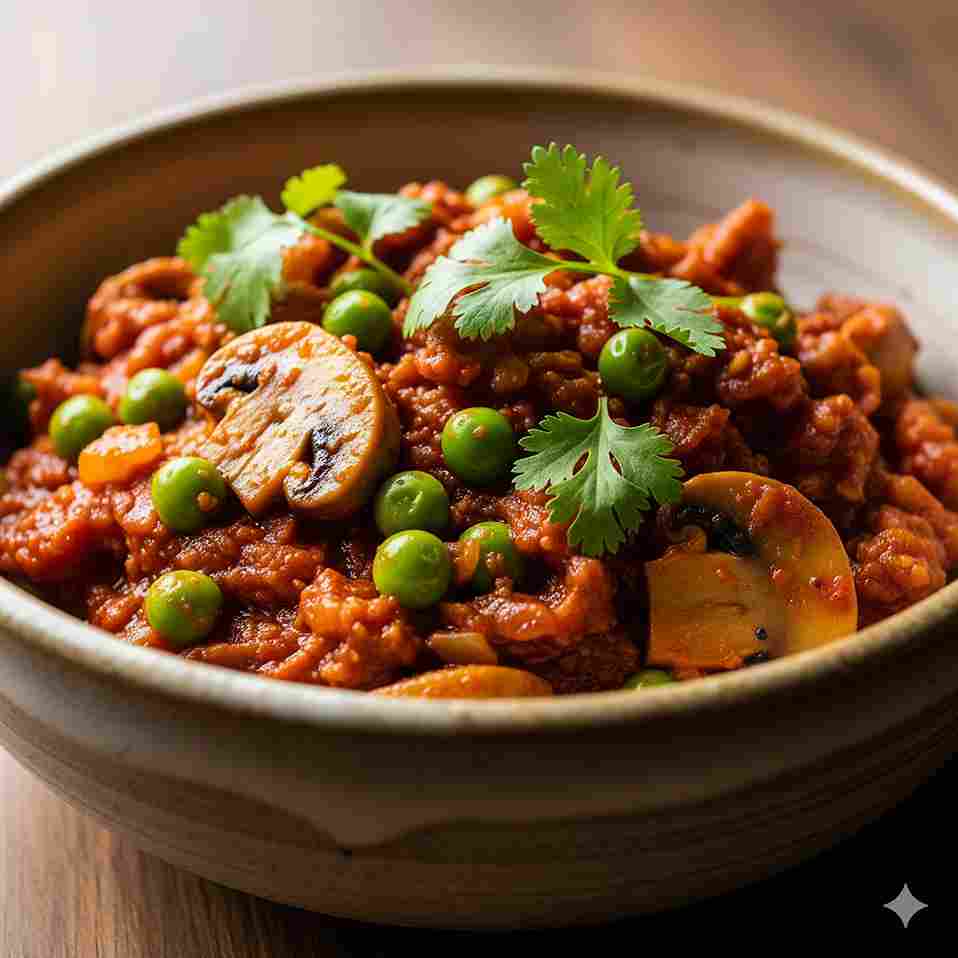 मशरूम मटर की सब्जी