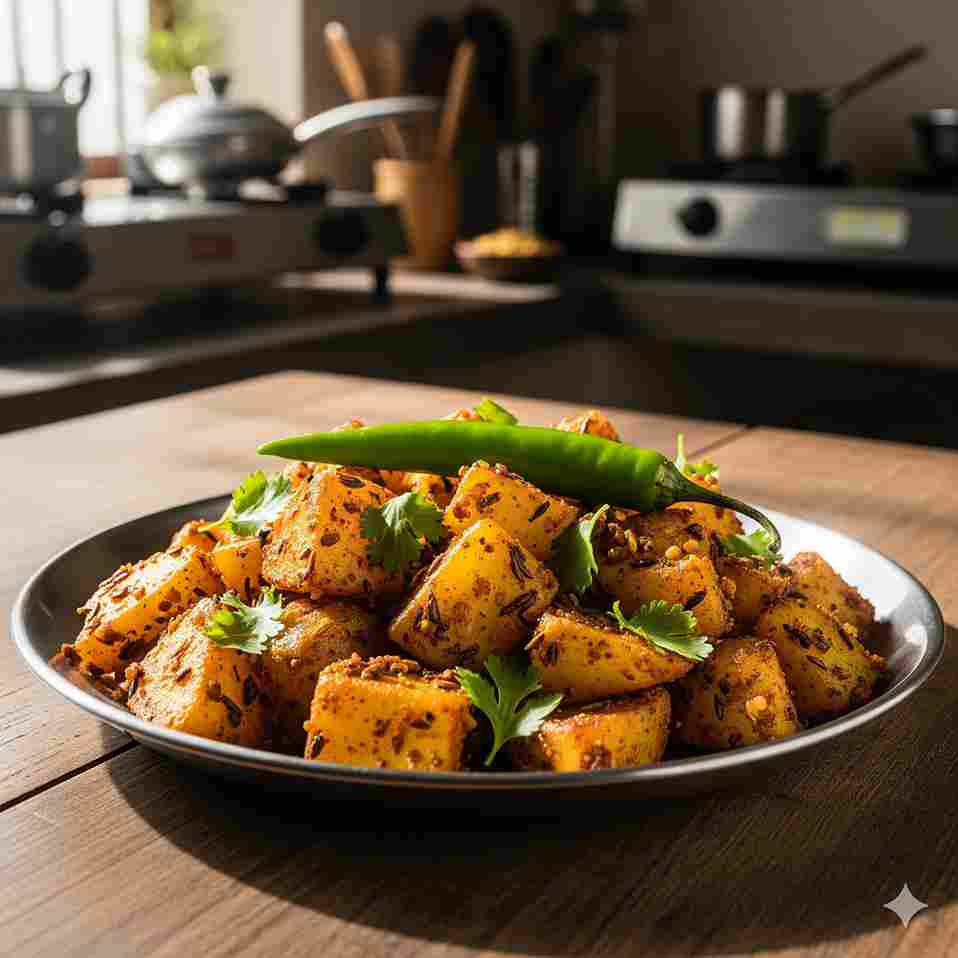 सूखे आलू की सब्जी