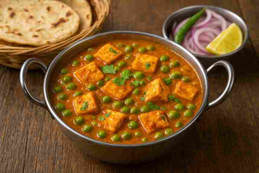 मटर पनीर की स्वादिष्ट तस्वीर