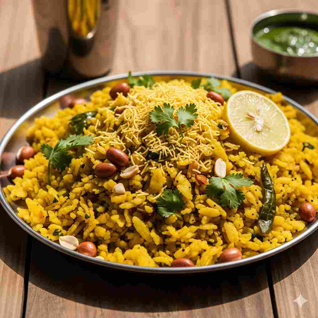 स्वादिष्ट पोहा की तस्वीर