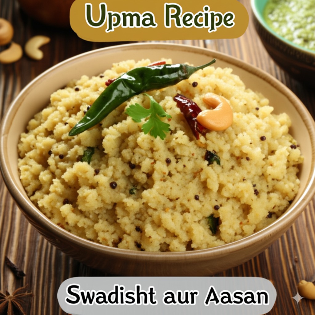 Upma Recipe in Hindi 2025 | उपमा रेसिपी – स्वादिष्ट और आसान